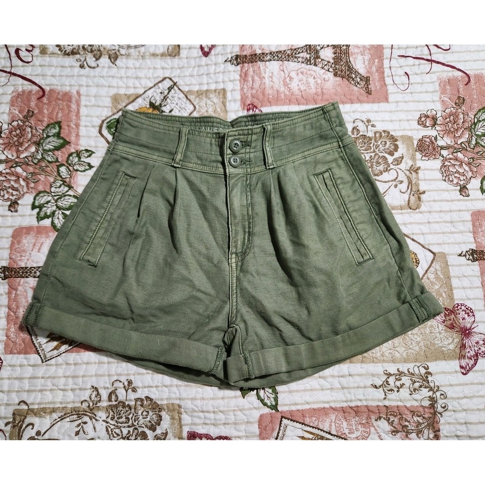 American Eagle Women's Shorts BAGGY MOM Short Stretch Green Size 000